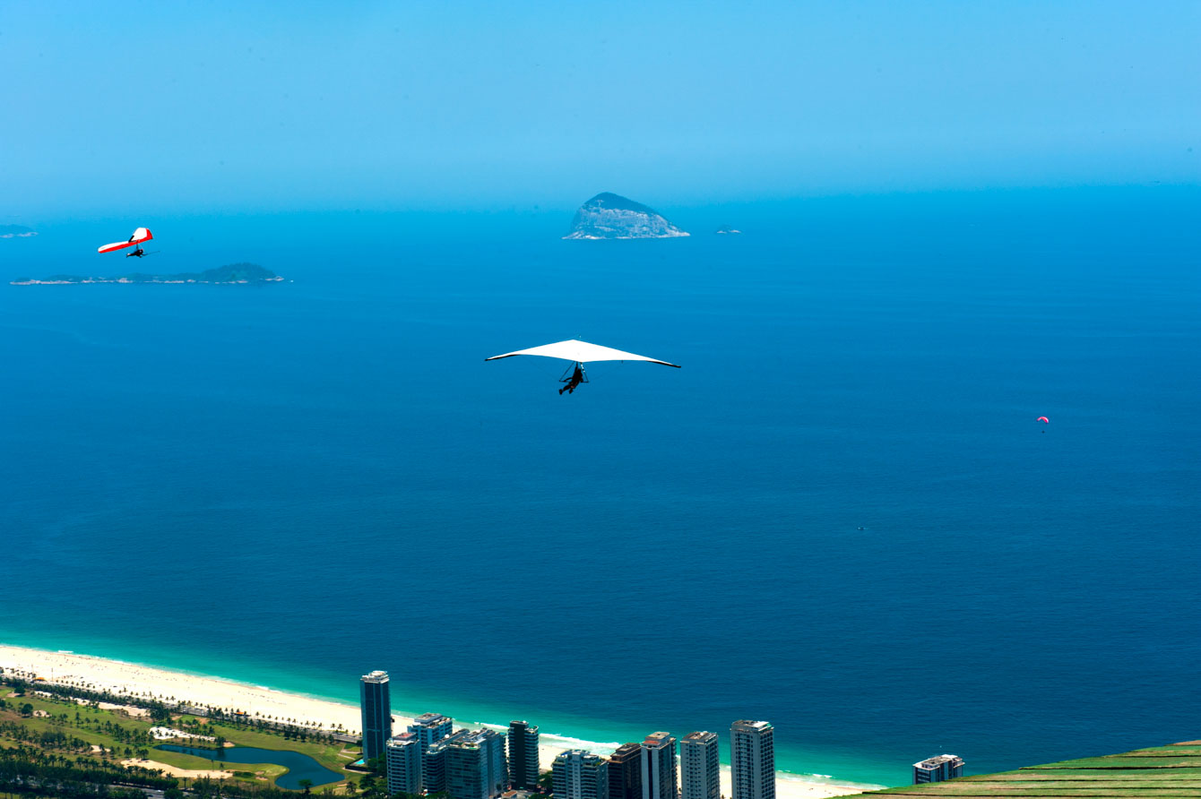 Rio de Janeiro, Brazil, hang gliding flygth