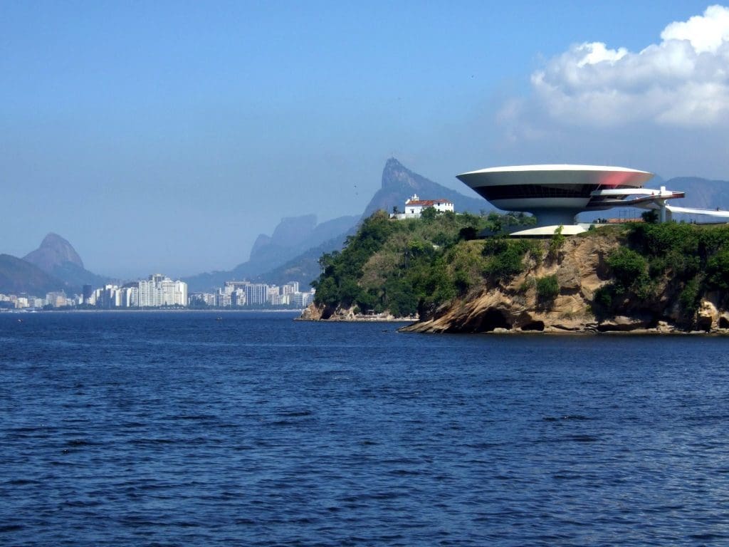 Museum of Modern Art in Niteroi with Rio in the background