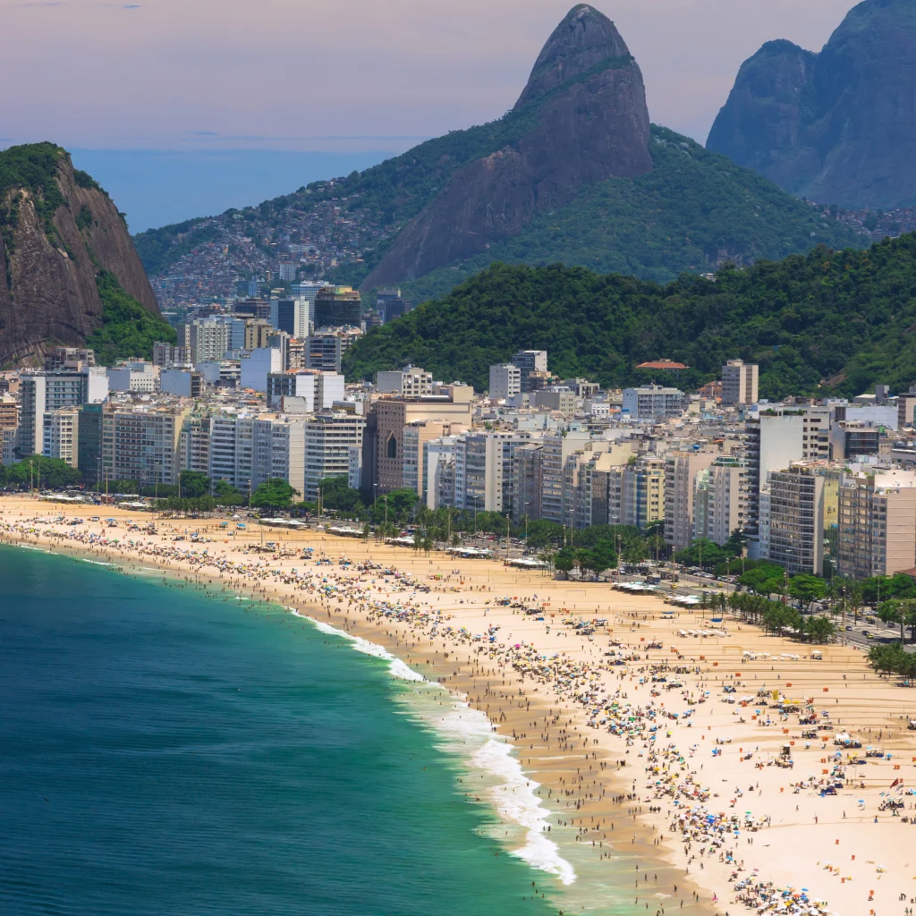 Red Beach from Sugar Loaf in Rio de Janeiro